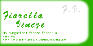 fiorella vincze business card